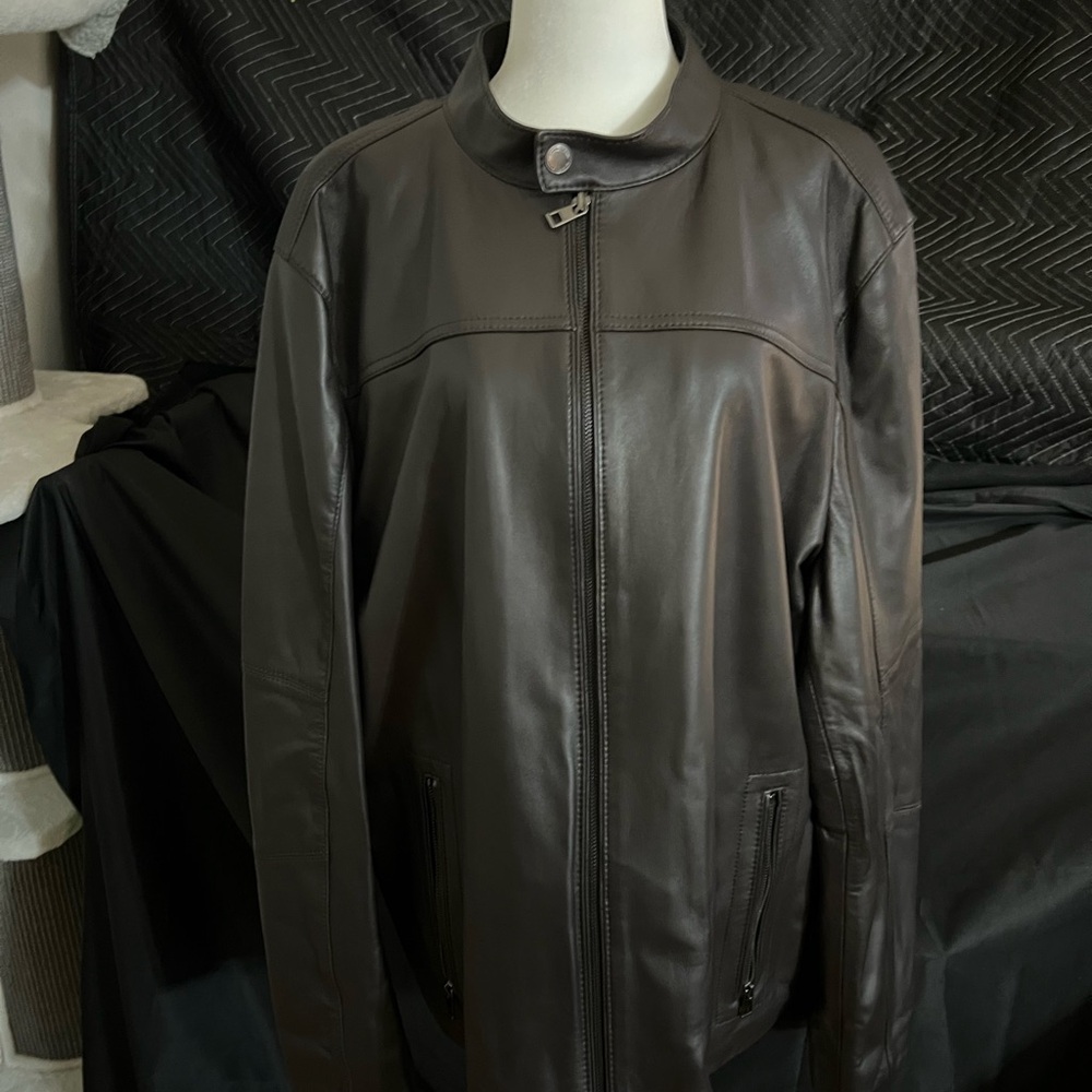 Michael Kors Brown Leather Jacket